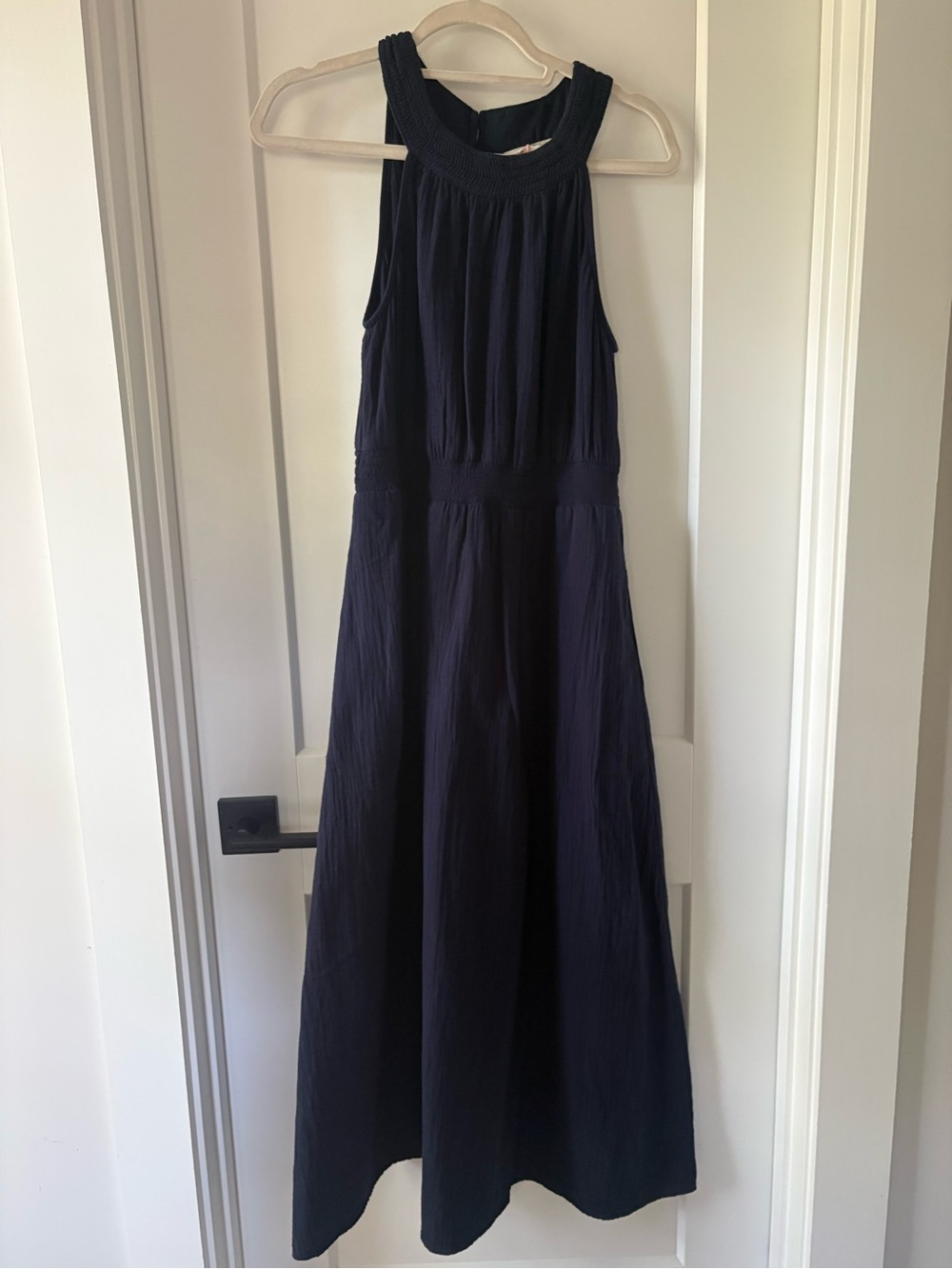 NWT Boden Sleeveless Navy Maxi Dress - Elegant Women's Summer Dress, Size 10.
